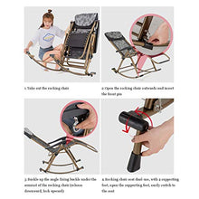 WUTONG Sedia a Dondolo Pieghevole, Soggiorno da Giardino Balcone Camera da tè Sala da Studio Sedia da Studio, Design a Chiave Inglese, Design della Sedia allargata Sonno Confortevole