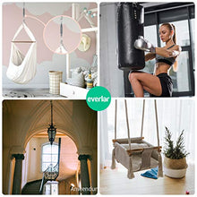 everlar® moschettone doppio pacco I 8mm M, 200kg I Attacco sicuro e facile di sedie appese, amache, altalene, sacchi da box, tende da sole, altalene d'amore, etc.