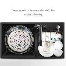 Lavandini bagno Kitchen Sink Nero Di Grande Capienza Rettangolare Doppio Lavabo Bar Cafe Sink Domestica Di Lunga Durata Facile Da Pulire Sink (Color : Black, Size : 72 * 40 * 20cm)