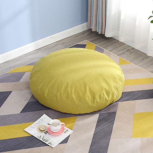 Newgreeny Cuscini Pigri, Cuscini Futon, Tappetini Tatami A Terra, Moli Ispessiti, Cuscini per Finestre A Bovindo, Cuscini da Meditazione Rotondi per La Casa Medio (Diametro 50 * Altezza 16 cm) Verde