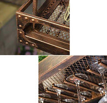 PZW Semplice e Creativo in Ferro Battuto Stile Retrò Bar Ristorante Appeso Drink Holder Bar Decorazione Portabottiglie Vino Bicchiere Cremagliera Appeso Staffa a Parete, 80 * 35 Cm80 * 35cm