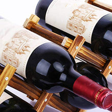 Cabilock Portabottiglie di vino pieghevole in legno marrone rustico porta bottiglie di vino - 10 bottiglie