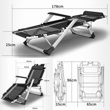 ZHEN GUO Heavy Duty Zero Gravity Sedia Brethable, Lettino da Campeggio Pieghevole Poltrona reclinabile, Chaise Longue reclinabile Patio Nero per Esterno, Piscina (Size : No Padded)