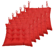 BCASE, Confezione Da 6 Cuscini Per Seduta E Sedia, 42X42 Cm, Rivestimento In Poliestere, Imbottitura In Fibra, 9 Cuciture, Comodo, Resistente, Facile Da Pulire, Per Cucina, Camera Da Letto, Ecc. Rosso
