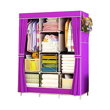 jooe Armadio Tela Armadio Portaoggetti Appendiabiti Scaffalatura Metallo Assemblaggio Portatile Camera da Letto Casa Affitto,A