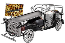 BRUBAKER Portavino Portabottiglie dal Design Automobile Depoca con Biglietto Dauguri - Scultura in Metallo con Biglietto Dauguri
