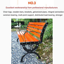 Panchine da giardino all'aperto, panchine da giardino per il tempo libero con braccioli e schienali, sedie da giardino in metallo in legno massello per cortili esterni, adatte per piazze e terrazze