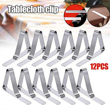 Clip per tovaglia, in acciaio inox, morsetti per copertura da tavolo, clip da picnic, supporto per tovaglia, per picnic, tendoni, matrimoni, feste, barbecue, 12 pezzi