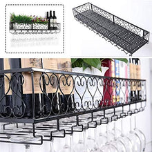 ZRCWW Wall Mount Ferro Wine Rack, Vino Bottle Holder, Vino Scaffale, Titolare del Vino, Metallo Wall Hanging Upside cremagliera di Vetro di Vino di Down, Vino Calici Goblet Magazzinaggio