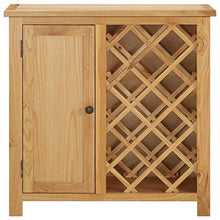 vidaXL Legno Massello di Rovere Cantinetta per Vini Portabottiglie Rastrelliera per Vini Mobiletto per Bottiglie Mobili per la Cucina 80x32x80 cm