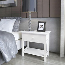 lyrlody Comodino, Comodino Comodino Portariviste Bianco Elegante per Camera da Letto per Soggiorno