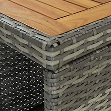 Tidyard Set di Tavolo da Bar con 4 Sgabelli da Bar da Giardino con Cuscini in Polyrattan,Set Tavolo e 4 Sedie da Bar in Rattan per Esterno,Penisola da Gardino per Esterno