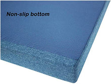 LRuilo - Cuscino per panca da giardino, con lacci di fissaggio, cuscino per seduta a 2/3 posti, lunghezza 100/120 cm, per interni ed esterni (blu, 140 x 40 x 5 cm)