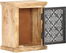 Comodino con Il Portello Laterale Comodino Tavolino Telefono del Basamento for Il Soggiorno Camera da Letto 40x30x50 cm Solid Mango Legno Hyococ