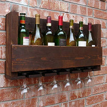 AT Wine Rack Parete Legno Di Pino Wine Rack, Europeo Vetro Vino Retro Hanging Rack Amp; Mensola Del Supporto per la Cucina/Bar/Ristorante 70 * 33 * 12Cm
