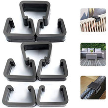 Kuinayouyi - Clip per mobili da giardino, in vimini, per sedie in rattan, con clip di fissaggio, 8 pezzi, 6 cm