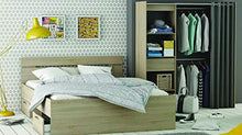 Demeyere Smeraldo B4 Struttura Letto Piazza e Mezza, 144,5X204,3X74,2 H cm, Rovere Spazzolato