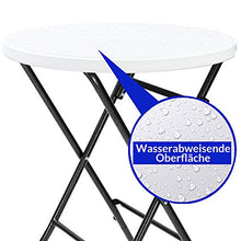 Casaria Tavolino Alto Giardino Pieghevole Rotondo Ø 72cm da Ricevimento Tavolo da Bar Bistro Esterni