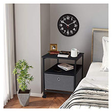 WSZMD Comodini Tavoli Laterali con Cassetti E Conservazione Scaffale 2 Tier Comodino Comodino Stand Notturno per Piccoli Spazi Camera da Letto Comodini, Comodino