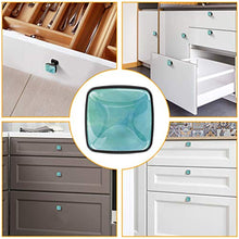 Struttura dell'acquerello Pomelli per Porta Set di 4 Pomelli per Mobili Manopole per Cassetti Cucina Armadio Vetro