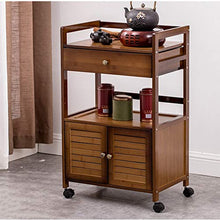 ChangDe Quattro Ruote Portatile Strumento di archiviazione Carrello Passeggino Porta bambù Mobile conveniente Grande capacità for Cucina Soggiorno 2 Ufficio Utility Cart (Color : B)