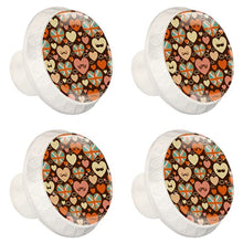 Maniglie per cassetti Manopole per cassetti Manopole rotonde Confezione da 4 per armadietto, cassetti, cassettiere, cassettiere ecc - Cuore