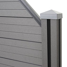 Mendler Pannello supplementare frangivento Obliquo DX Privacy Sarthe WPC 98cm Grigio