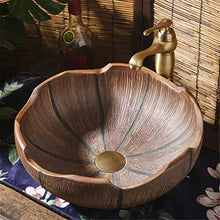 Squisita Porcellana Lavandino Paese Americano Bagno Lavello Ceramica personalità Creativo Lavabo Arte Lavaggio Resistente al Freddo Lavabo da Appoggio 41 X 15 Cm