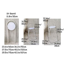 FACC Sgabello da Bar Pieghevole, Sgabello Alto 60 Cm, Sgabelli da Bar Nero, Sedie da Bar Esterno, con Schienale, Coprigambe Antiscivolo, può Sopportare 125 kg, per Casa, Cucina E Ristorante