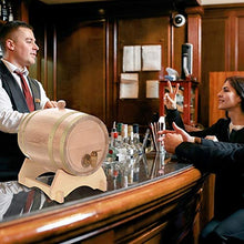 Zoternen - Barile di quercia per conservare liquidi, 5 l, fatto a mano, per whisky, con rubinetto (colore: naturale)