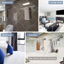 Portasciugamani Da Parete ZB ZealBoom Autoadesivo Porta Salviette da Bagno con 2PCS Gancio Adesivo di Acciaio Inox Porta Asciugamano per Bagno Cucina Camera da Letto Accessori Bagno Towel Holder