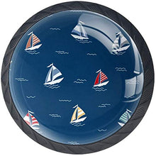 Sea Ship Modello di barca a vela Navy Pomelli per Porta Set di 4 Pomelli per Mobili Manopole per Cassetti Cucina Armadio Vetro