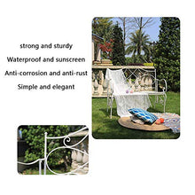 LXLH Panca da Giardino Panche da Giardino Doppie panchine da Giardino in Metallo panchine da terrazza, Panca da Balcone da Esterno con Schienale e braccioli, poltroncina da Giardino multifunziona