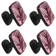 Bella immagine rosa di un albero enorme Pomelli per Porta Set di 4 Pomelli per Mobili Manopole per Cassetti Cucina Armadio Vetro