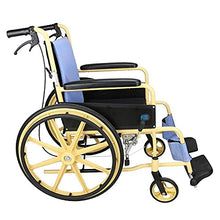 Carrozzine Semoventi, Transit Portatile Travel Self-Style, Old Man Pieghevole Lega di Alluminio Cuscino Oxford Traspirante Pu Bracciolo Impermeabile Schienale Pieghevole Luce A
