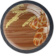 Challah Tradizionale Pane Su Legno Pomelli per Porta Set di 4 Pomelli per Mobili Manopole per Cassetti Cucina Armadio Vetro