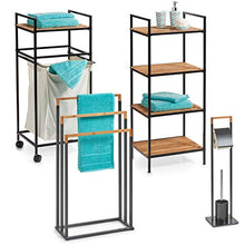 Zeller 18726 carrello con portaoggetti, legno, nero, 39 x 32 x 89.5 cm