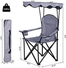 Tavolo da Picnic all'aperto Sedia da Campeggio in Metallo Pieghevole di Oxford Sport con tettoia da Sole e Porta Tazza Laterale Inclusa BBQ Party Table (Color : Grey)