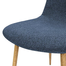 Deuba Sedie Sala da Pranzo 4 pz Tessuto sedie da Cucina Soggiorno Salotto Gambe Metallo Sedia Salone Blu Scuro