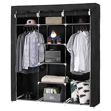 Sarah Armadio Cubo Guardaroba Modulare con 20 Scomparti Mobiletto per Il Bagno, Camera da Letto, Ingresso, Scarpiera Credenza Comò 175 * 150 * 45cm Colore Nero