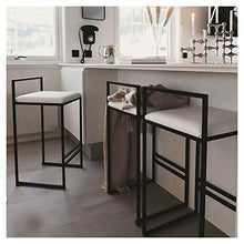 YHNMK Sgabelli da Bar,Sgabelli Alti, Seggiola Moderne Minimaliste in Metallo Casual, Poltrona per Colazione con Poggiapiedi, Seggiole da Cucina, Sgabelli da Bar
