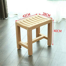 Sgabello da Doccia Sgabello da Bagno in Legno massello Sgabello da Bagno Anti-corrosione, Antiscivolo, Impermeabile e Non Verniciato Sgabello da Bagno Confortevole e Sicuro per Uso Interno ed Esterno