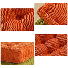 MissZZ Cuscino da Pavimento Accogliente e Addensato, Cuscini Quadrati Tatami Cuscini per sedie Facili da Pulire Cuscini per sedili in Velluto a Coste Giardino Ufficio-Blu-b 43x43x8cm