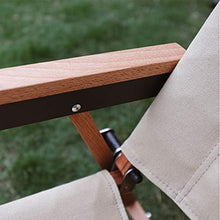 XZQ Sedia Pieghevole Campeggio per Esterni in Legno Massello Giardino Sedia Reclinabile Picnic Portatile da Viaggio Barbecue Pesca 2 Sedie (Color : Beige(2), Size : 55 * 55 * 67cm)