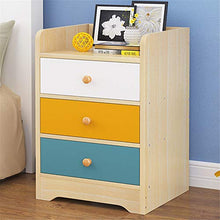 Comodino Comodino con 3 cassetti Tavolino in Legno Comodini comodini Tavolino Multiuso tavolini Set Comodino Lato Letto (Colore : Beige, Dimensione : 33 * 30 * 59cm)