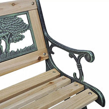 Wakects Panchina da Giardino con Schienale, Panca da Giardino in Bronzo e Legno, Panca per Esterni per Bambini Design Animali, 80 x 24 cm