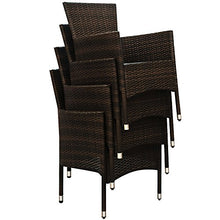 Deuba Tavolo e sedie da Giardino Rattan 8 sedie impilabili Set mobili da Esterno Arredamento Giardino Balcone terrazzo