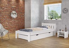 Erst-Holz Solido Letto Bianco per Materasso 90x200 in Pino con doghe rigide 60.38-09W