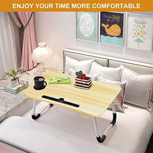 Tavolo da picnic all'aperto Tavolo pigro Letto Pieghevole Tavolo pieghevole, Scrivania PACINA PIEGABILE (STAND), Tavolo da lap multifunzione con slot e slot a tazza per mangiare, Lettura, Lavorare, Gu