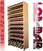 Scaffale porta bottiglie di vino in legno, per 77 bottiglie rw-3 – 77 145 x 72 x 26.5 porta vino in bottiglia scaffali